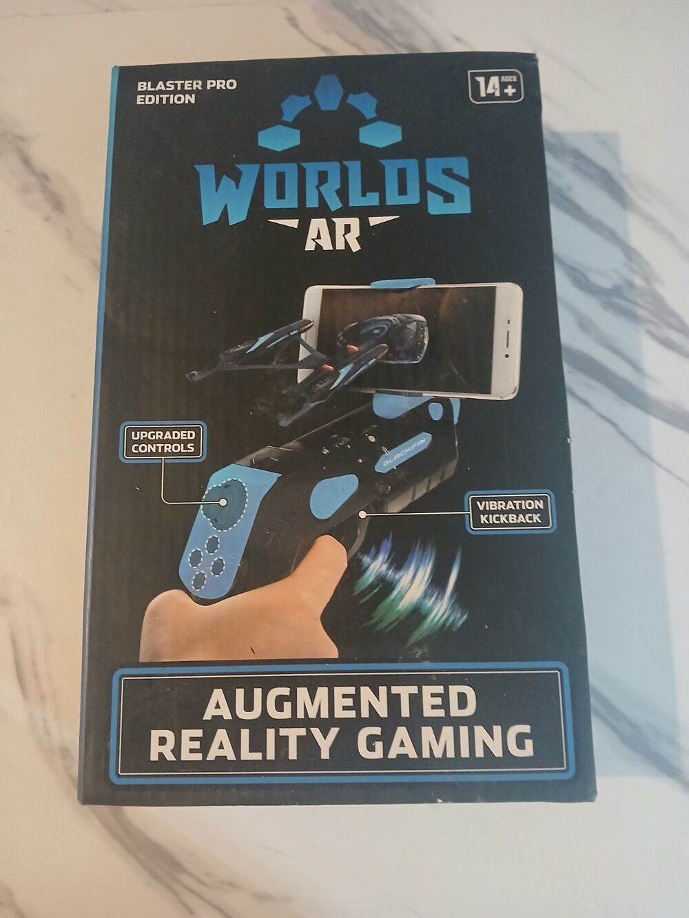 New Worlds AR Augmented Reality Bluetooth Gaming Blaster Pro - Edition ~ Blue